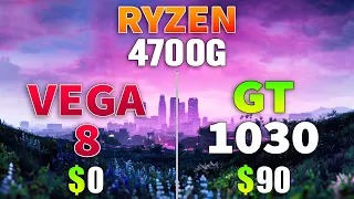 Ryzen 7 4700G VEGA 8 vs GT 1030 Test in 7 Games