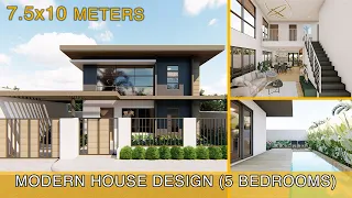 Modern House Design Idea (7.5x10 meters)