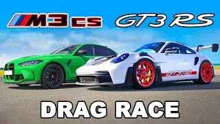 Porsche 911 GT3 RS v BMW M3 CS: DRAG RACE