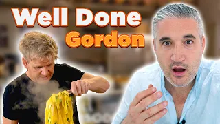 Italian Chef Reacts to GORDON RAMSAY Guide to Italian Cooking