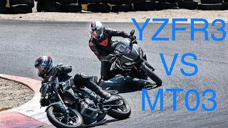 Kart Track | Yamaha MT03 Vs Yamaha YZFR3