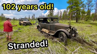 Off Roading A 102 Year Old Car Goes WRONG! (Rescue mission)