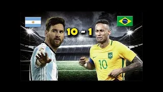 Argentina vs Brazil 10−1 - Extеndеd Hіghlіghts & All Gоals - Amistoso Internacional - Intenta mirar