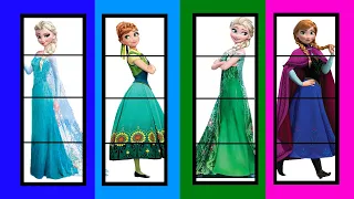 WRONG HEADS BODY GAME DISNEY PRINCESS ELSA ANNA SPRING WINTER FIRST PUZZLES