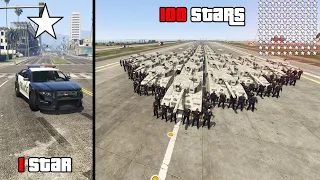 If Wanted Level was REALISTIC in GTA 5 ! (GTA 5 100 STAR WANTED LEVEL)