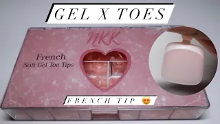 GEL X ON TOES? NAILZKATKAT FRENCH TIP TOES