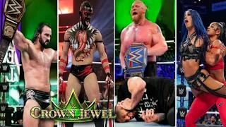 Crown Jewel 2021 highlights Brock Lesnar beats Roman Reigns, Edge wins, Drew McIntyre WWE champion..