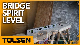 TOLSEN® Bridge Spirit Level Torpedo Level 3 Different Bubbles/45°/90°/180° Measuring Tool