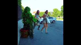 Cute Girls Funny Reactions. Bushman prank 2023