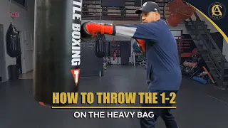 How to throw the 1-2 on the Heavy bag { Beginner video }