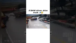 OMG if BMW driver drive  Truck😥😮  | jpNETAM #shorts #trending