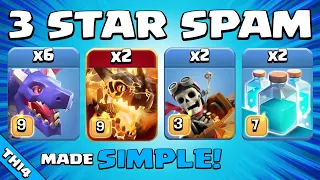 USE THIS EASY SPAM ATTACK FOR 3 STARS!!! TH14 Attack Strategy | Clash of Clans