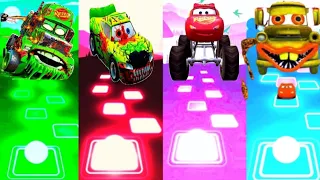 Zombie Car Eater 🆚 Zombie Car 🆚 McQueen Big Wheel Eater 🆚 McQueen Yellow Eater 🎶 Who is Best?