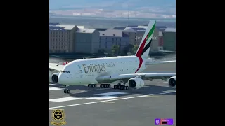 Low Approach Before Landing Emirates A380 at Gibraltar Airport