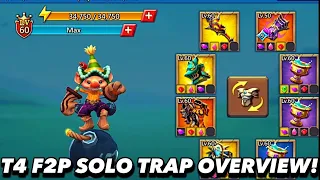 100% F2P Solo Trap Account Overview || Lords Mobile