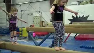 Toddler Gymnastics: 2 and 4 year old girls - first class!