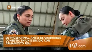 Dos mujeres se convirtieron en las primeras pilotos de combate de la FAE  - Teleamazonas