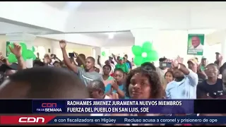 Radhamés Jiménez juramenta nuevos miembros de la Fuerza del Pueblo en San Luis, SDE