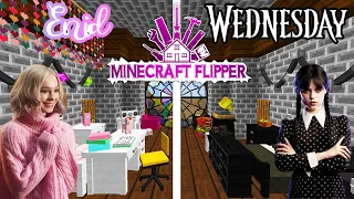 MERCOLEDÌ ADDAMS E ENID! CREO LA LORO CASA! 🖐 - MINECRAFT FLIPPER