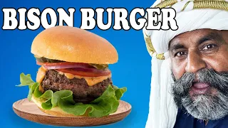 Tribal People Try Bison Burger