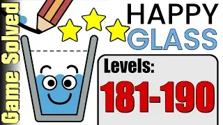 Happy Glass | All Levels 181-190 (Solution 3 Stars ★★★)