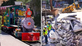 Construction from the Disneyland Railroad - Critter Country & Tiana's Bayou Adventure Progress