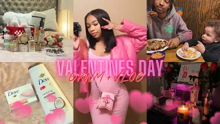 VALENTINES DAY VLOG;Hygiene, grwm, out to eat, gifts *REALISTIC*This is How My Valentines Day Went❤️