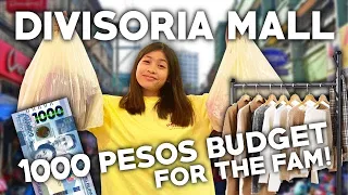 DIVISORIA 1000 PESOS BUDGET FOR THE FAM!!  (sobrang sulit 1k) | Chelseah Hilary