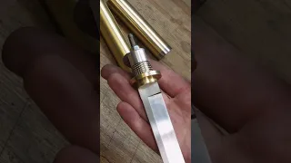 Brass Tube Knife, Super Speed Build #shorts