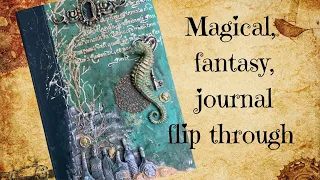 Magical, fantasy, (little) steampunk, handmade, mixed media Junkjournal flip through