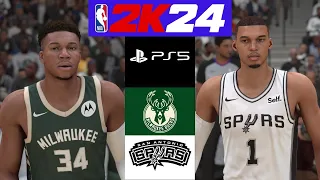 NBA 2K24 (PS5) GAMEPLAY - Bucks vs Spurs