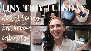 BATHROOM CABINET TINY TIDY | DEEP CLEANING + DECLUTTERING