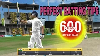 WCC2 (Perfect Batting Tips) - How to Score 1000 Runs in Test Match