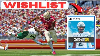 *THE BEST* COMPLETE WISHLIST FOR EA SPORTS NCAA 25 FOOTBALL