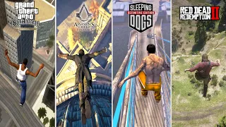 Jumping From HIGH PLACES in 25 Open World Games (2000-2023)