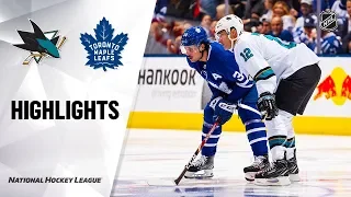 NHL Highlights | Sharks @ Maple Leafs 10/25/19