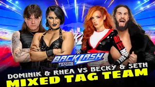 Rhea Ripley & Dominik Mysterio vs Becky Lynch & Seth Rollins Full Match WWE Backlash 2024 Highlights