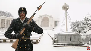 Snowfall at Arlington National Cemetery