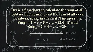A flowchart to calculate the sum of all odd numbers and the sum of all even numbers.