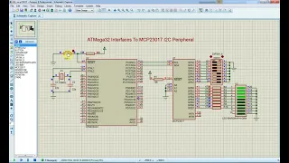 ATMega32 TWI interfaces to MCP23017 I2C I O expanding