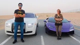 LAMBORGHINI VS ROLLS ROYCE Race  GHOST🔥#shorts#racing #Royce Ghost