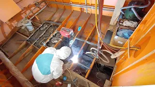 Final Welding Works in the Aft Cabin - Week 9 - Vintage Yacht Restoration Vlog