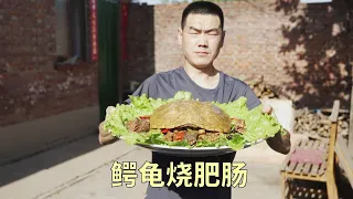 【食味阿远】阿远今天做“鳄龟烧肥肠”，肉质紧实Q弹，下酒菜吃着真舒坦 | Shi Wei A Yuan
