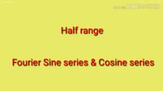 TPDE(Part-26), Fourier series,Half range sine series[In Tamil]