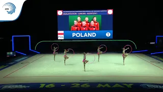 Poland - 2019 Rhythmic Gymnastics Europeans, junior groups 5 hoops qualification