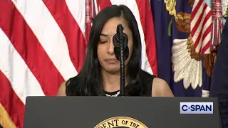 President Trump with Daria Ortiz whose Grandmother was Killed by Illegal Immigrant