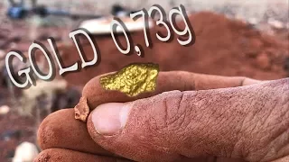 Gold prospecting Australia GPZ7000 metal detecting 0,73g nugget