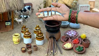 Miniature Masala Fish Curry -Tasty and Easy Recipe | Miniature Cooking | The Tiny Foods-Hindi