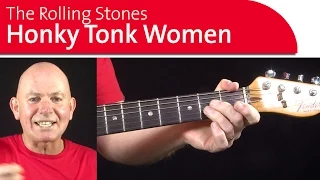 Honky Tonk Woman Guitar Lesson - Intro Overview