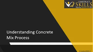 Concrete Mix Process